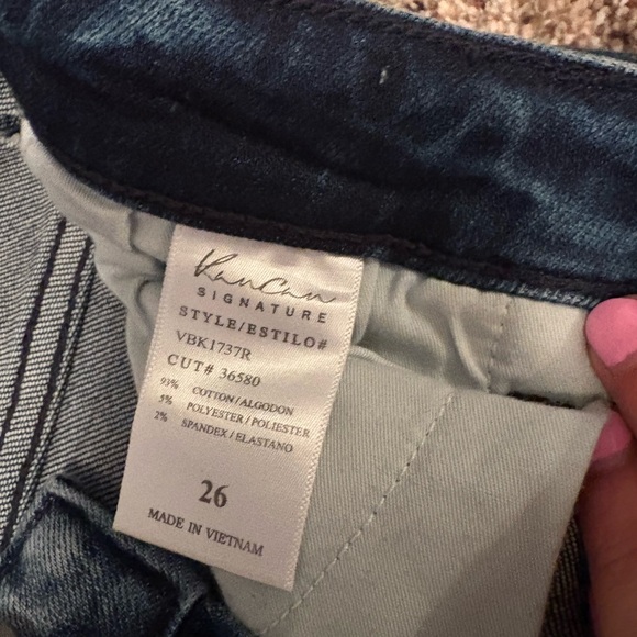 Distressed Blue Flare Jeans - Picture 6 of 8